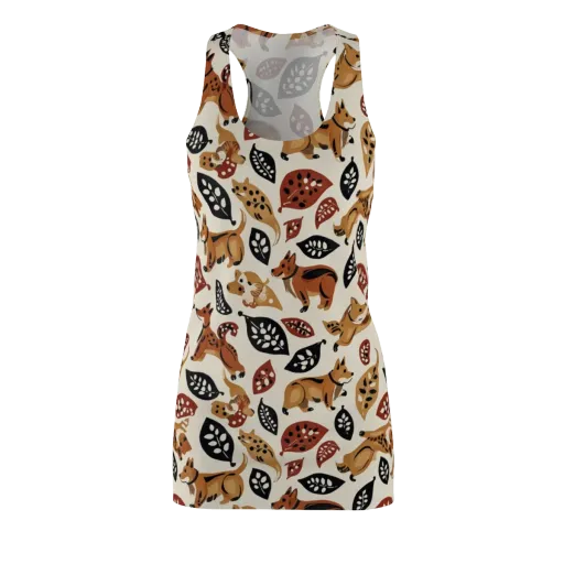 Autumn Canid on a Racerback Dress