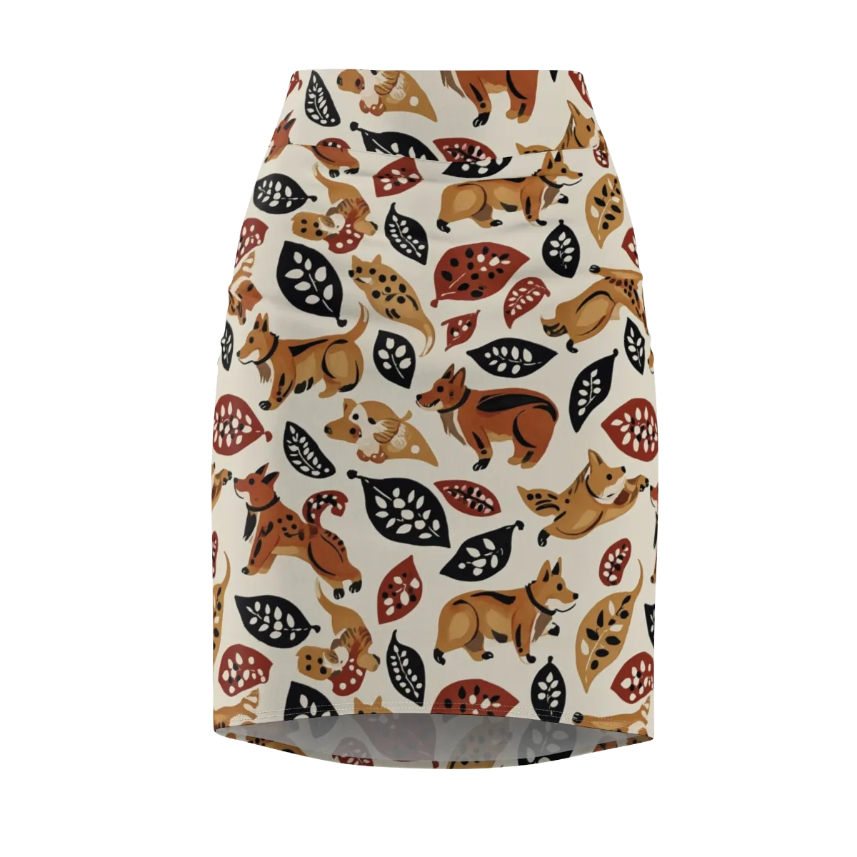 Autumn Canid on Pencil Skirt — Front