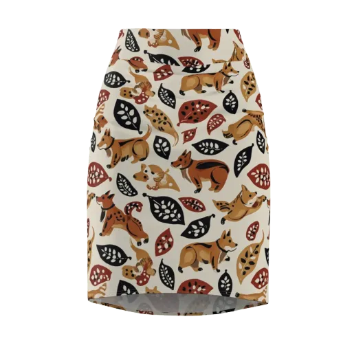 Autumn Canid on a Pencil Skirt