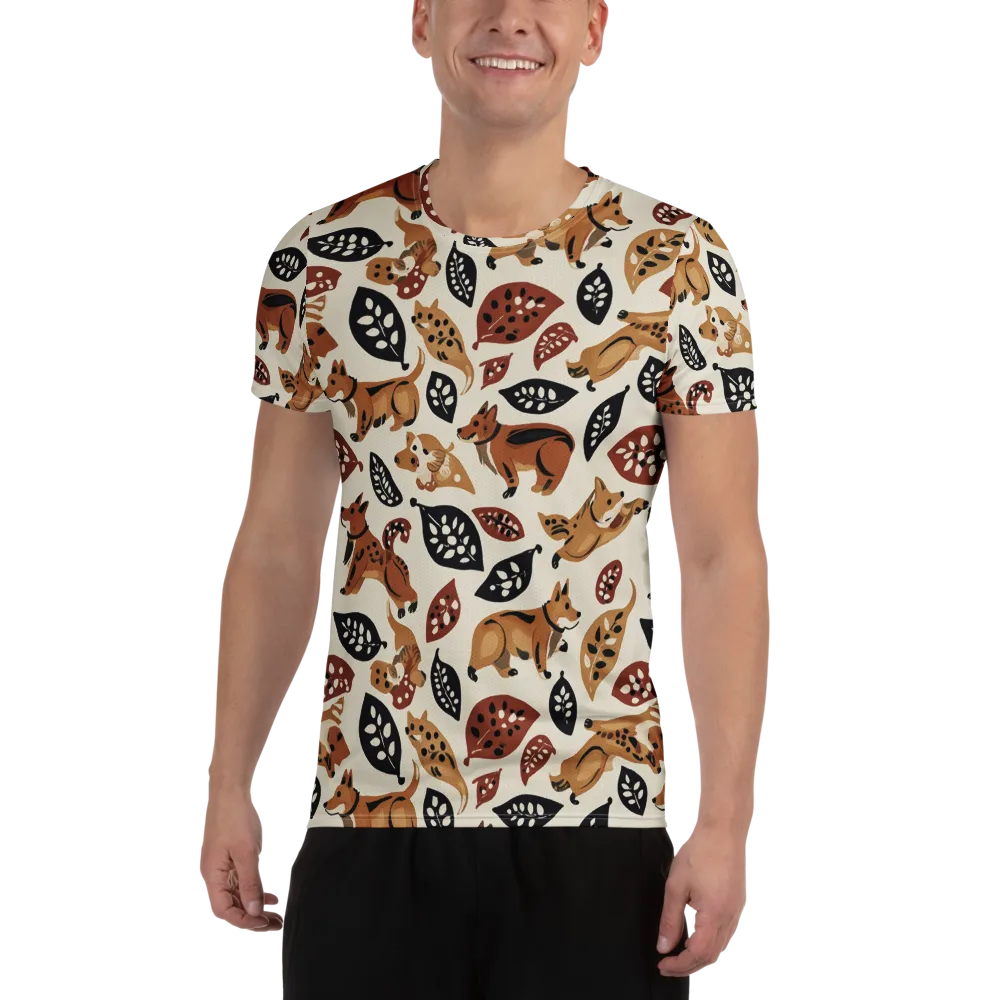 Autumn Canid on Men's Athletic T-Shirt — Front