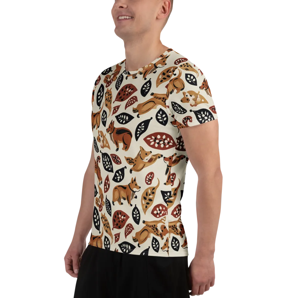 Autumn Canid on Men's Athletic T-Shirt — Left