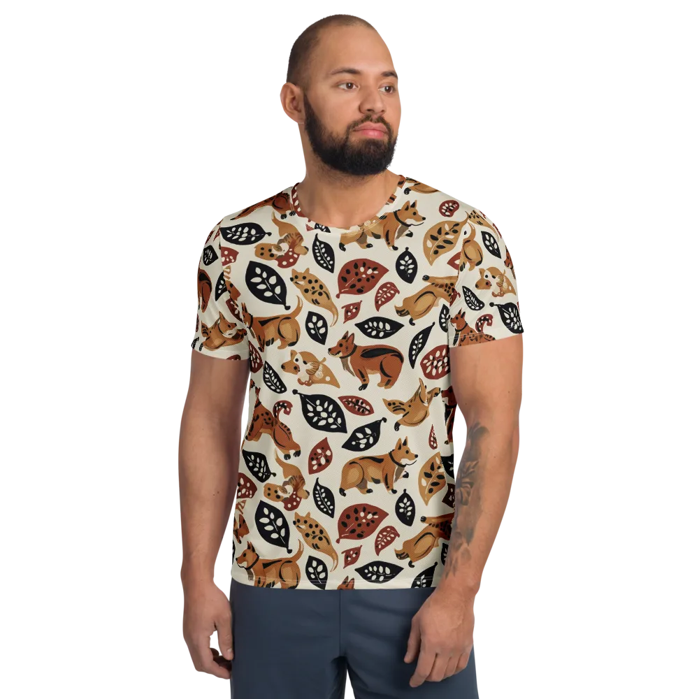 Autumn Canid on Men's Athletic T-Shirt — Front