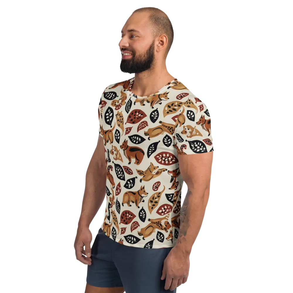Autumn Canid on Men's Athletic T-Shirt — Left