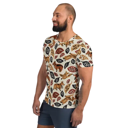 Autumn Canid on a Men's Athletic T-Shirt