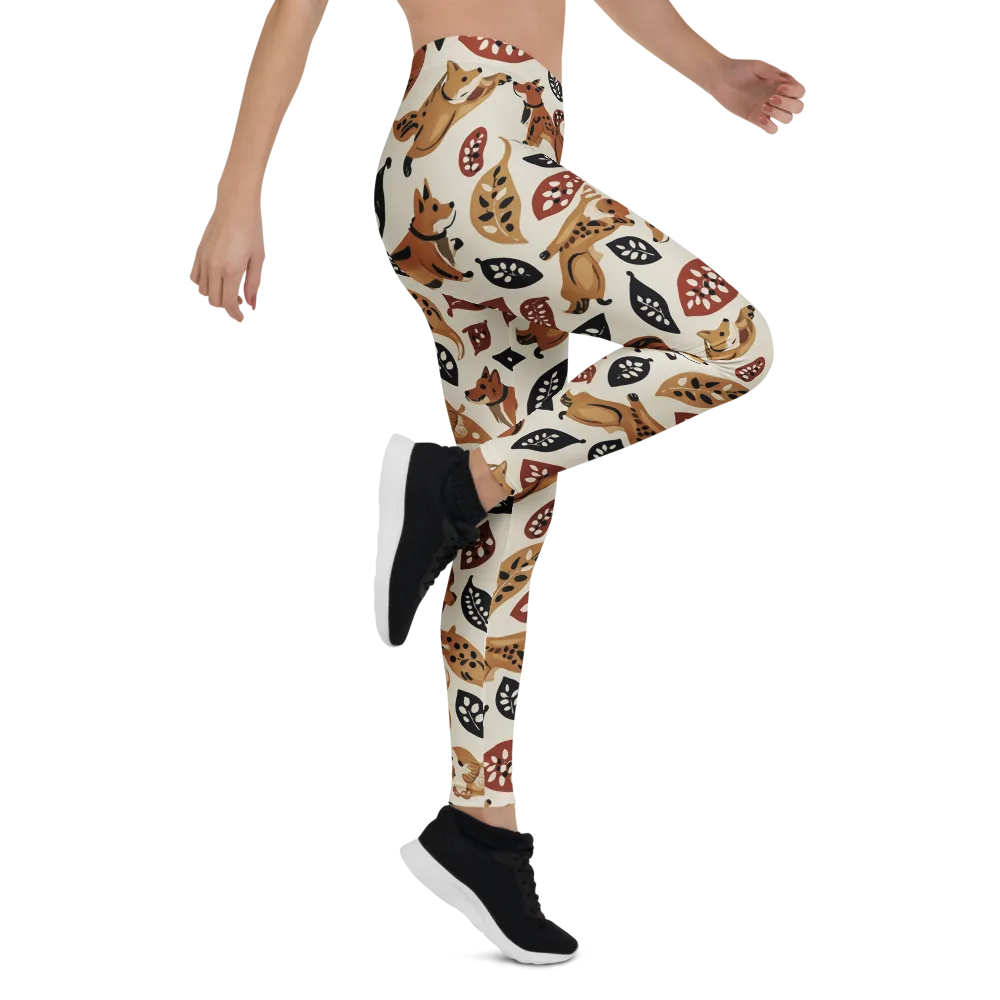 Autumn Canid on Leggings — Right