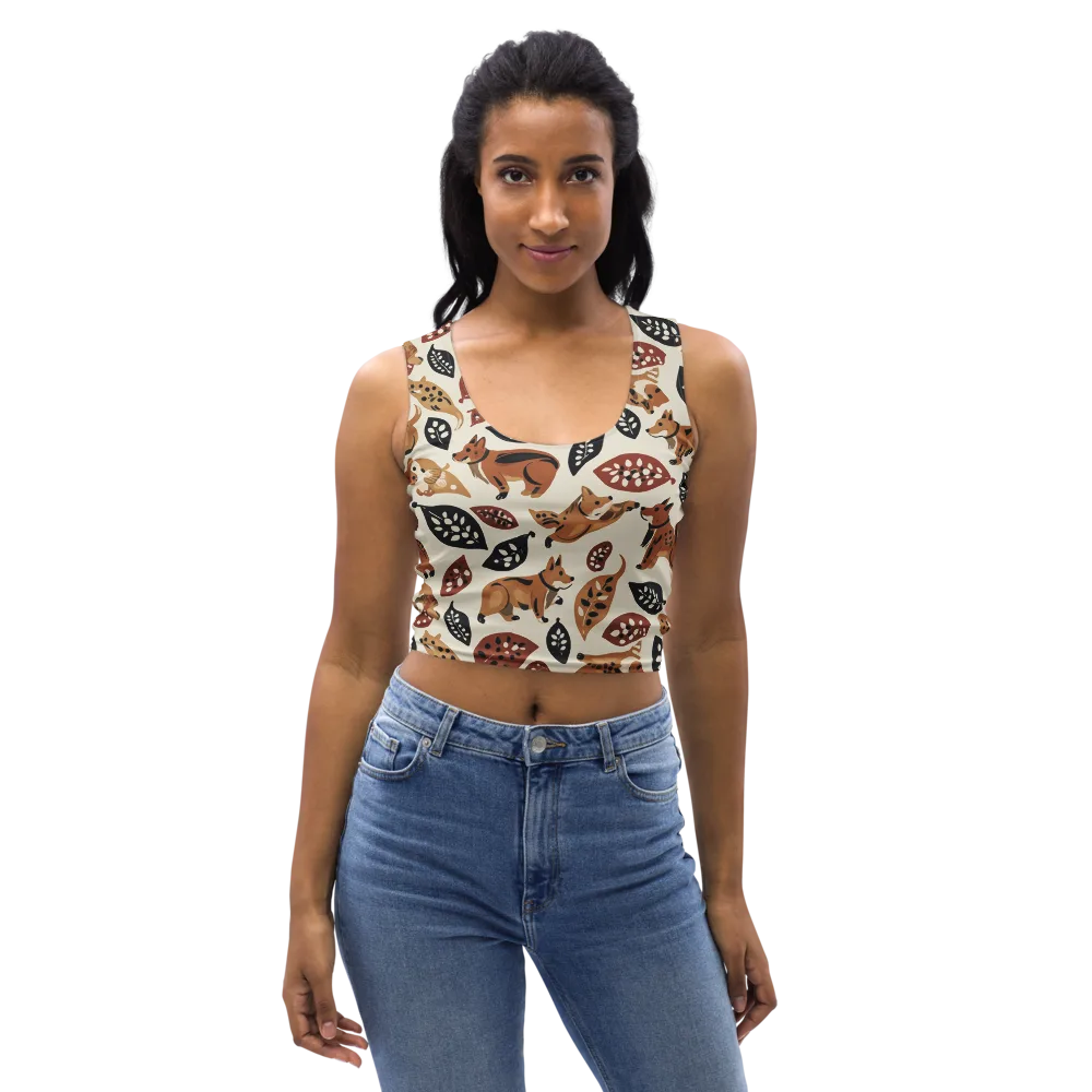 Autumn Canid on Crop Top — Front