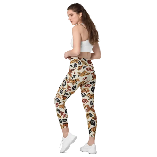 Autumn Canid on a Leggings with Pockets