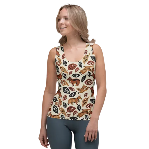 Autumn Canid on a Women's Tank Top