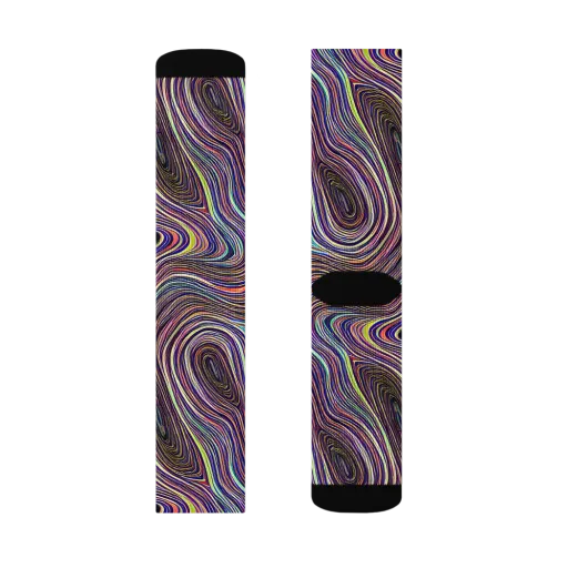 Neon Topography on a Socks