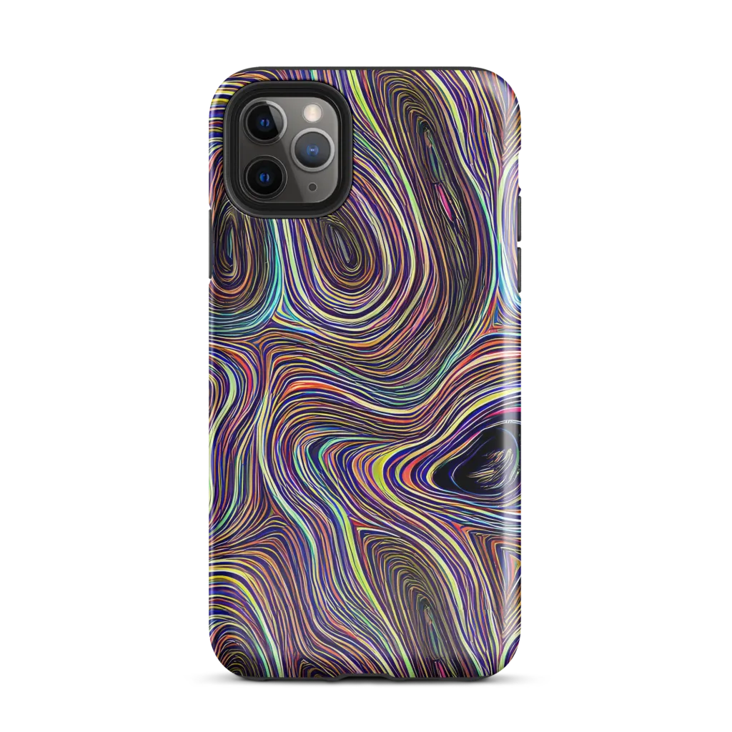 Neon Topography on Tough Case for iPhone® — Front
