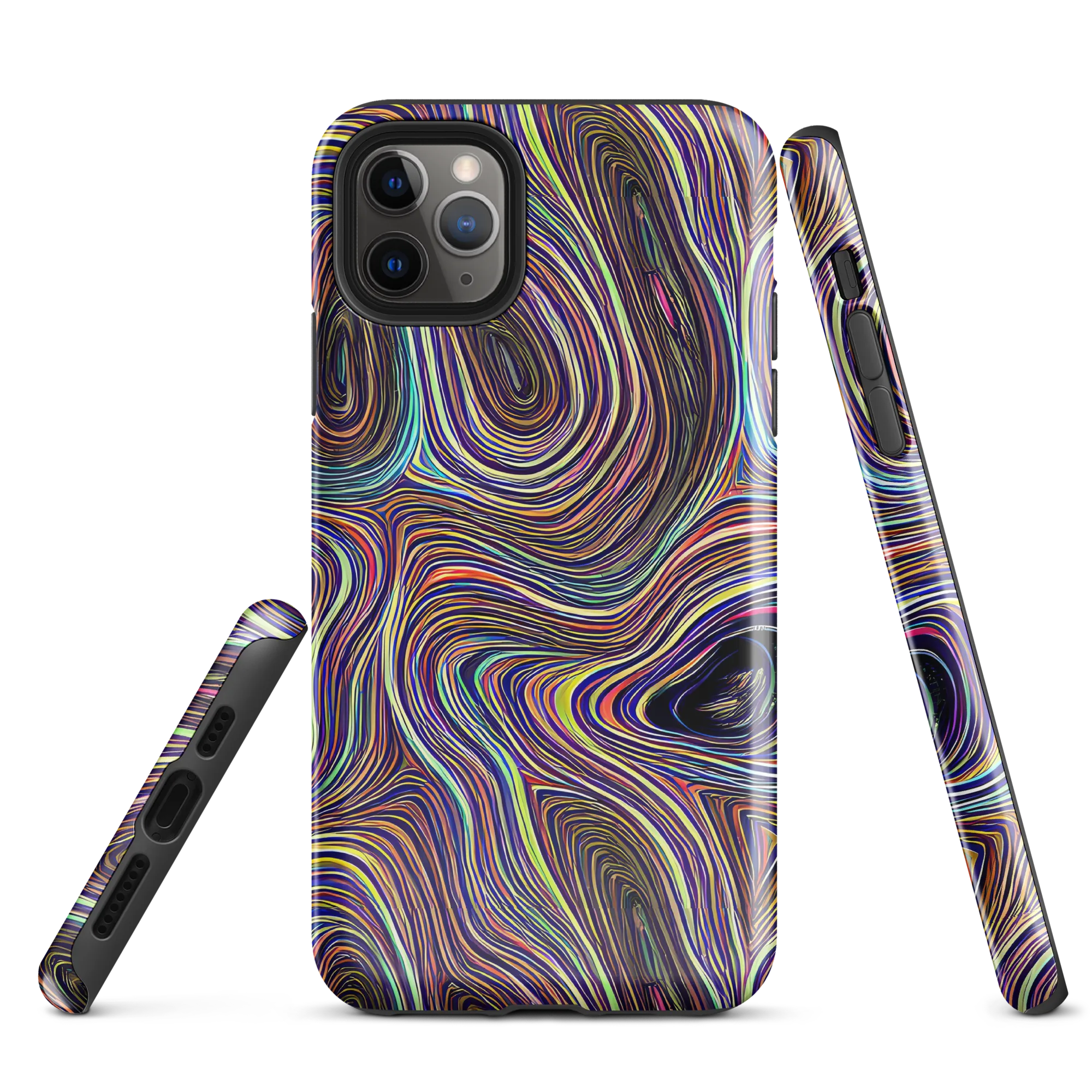 Neon Topography on Tough Case for iPhone® — Front