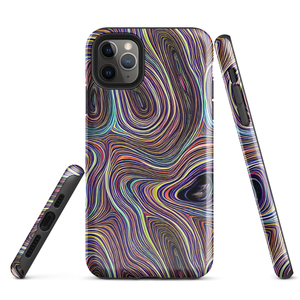 Neon Topography on Tough Case for iPhone® — Front
