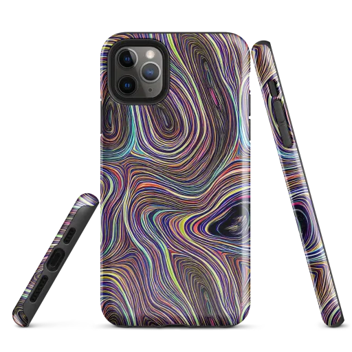 Neon Topography on a Tough Case for iPhone®