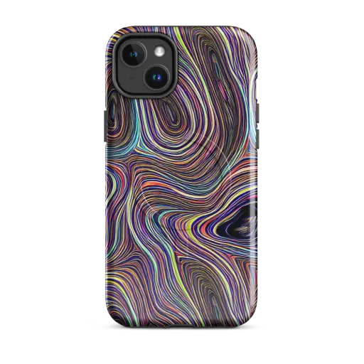 Neon Topography on a MagSafe Tough Case for iPhone®
