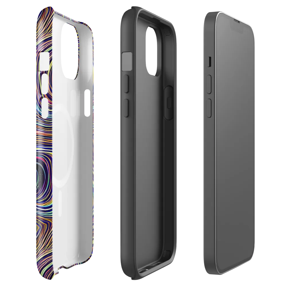 Neon Topography on MagSafe Tough Case for iPhone® — Front