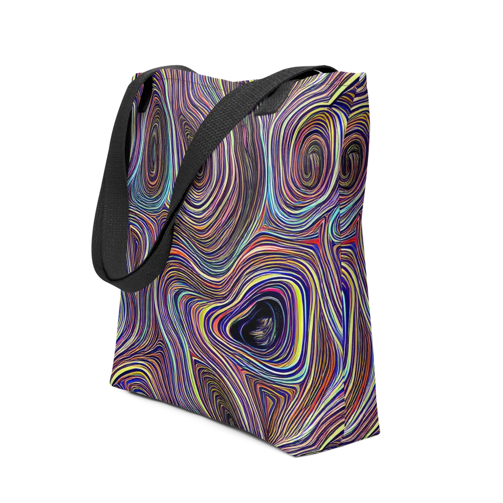 Neon Topography on Tote Bag — Front