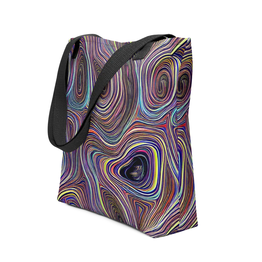 Neon Topography on Tote Bag — Front