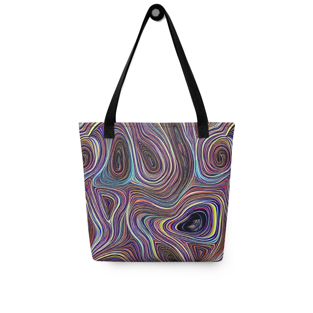 Neon Topography on Tote Bag — Front