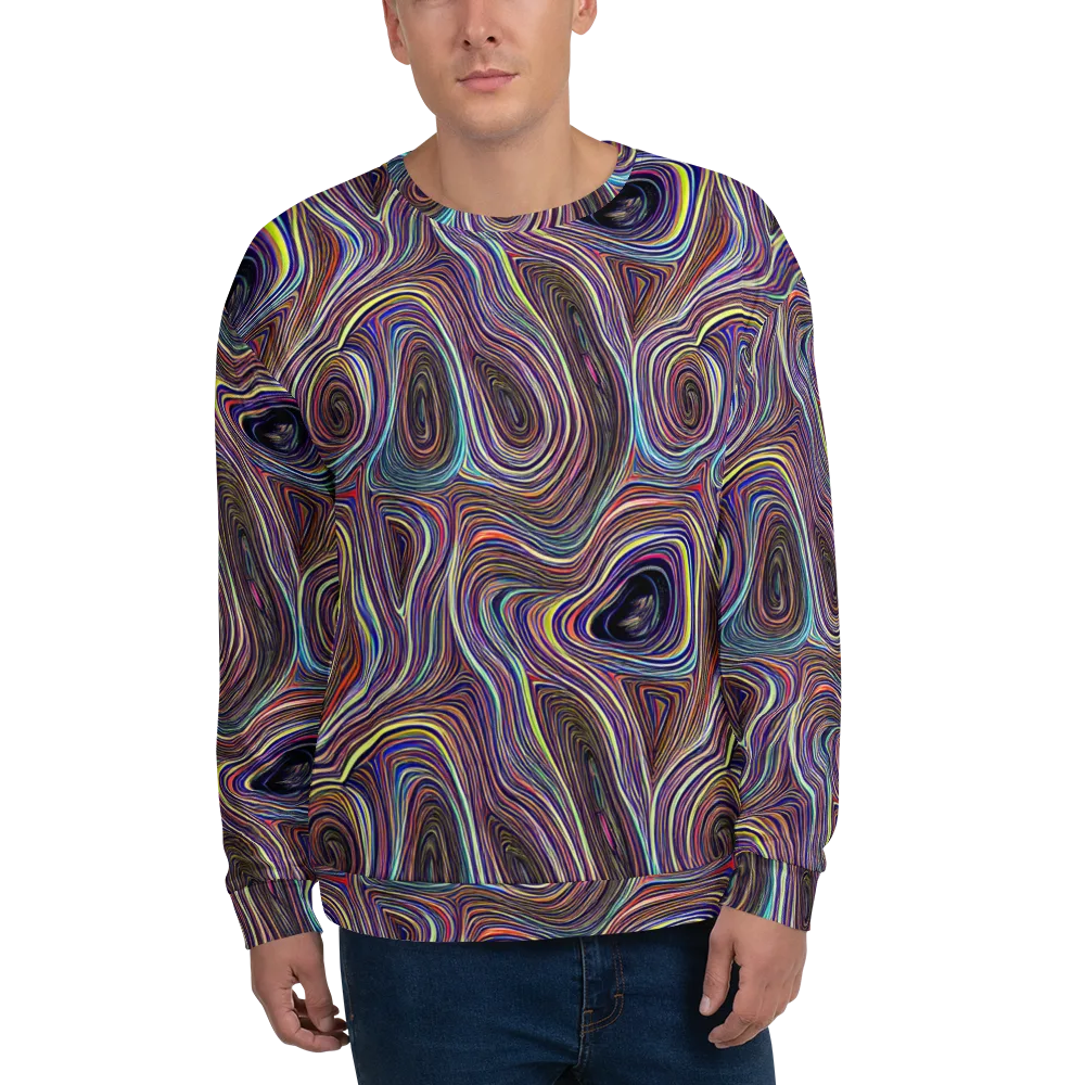 Neon Topography on Sweatshirt — Front