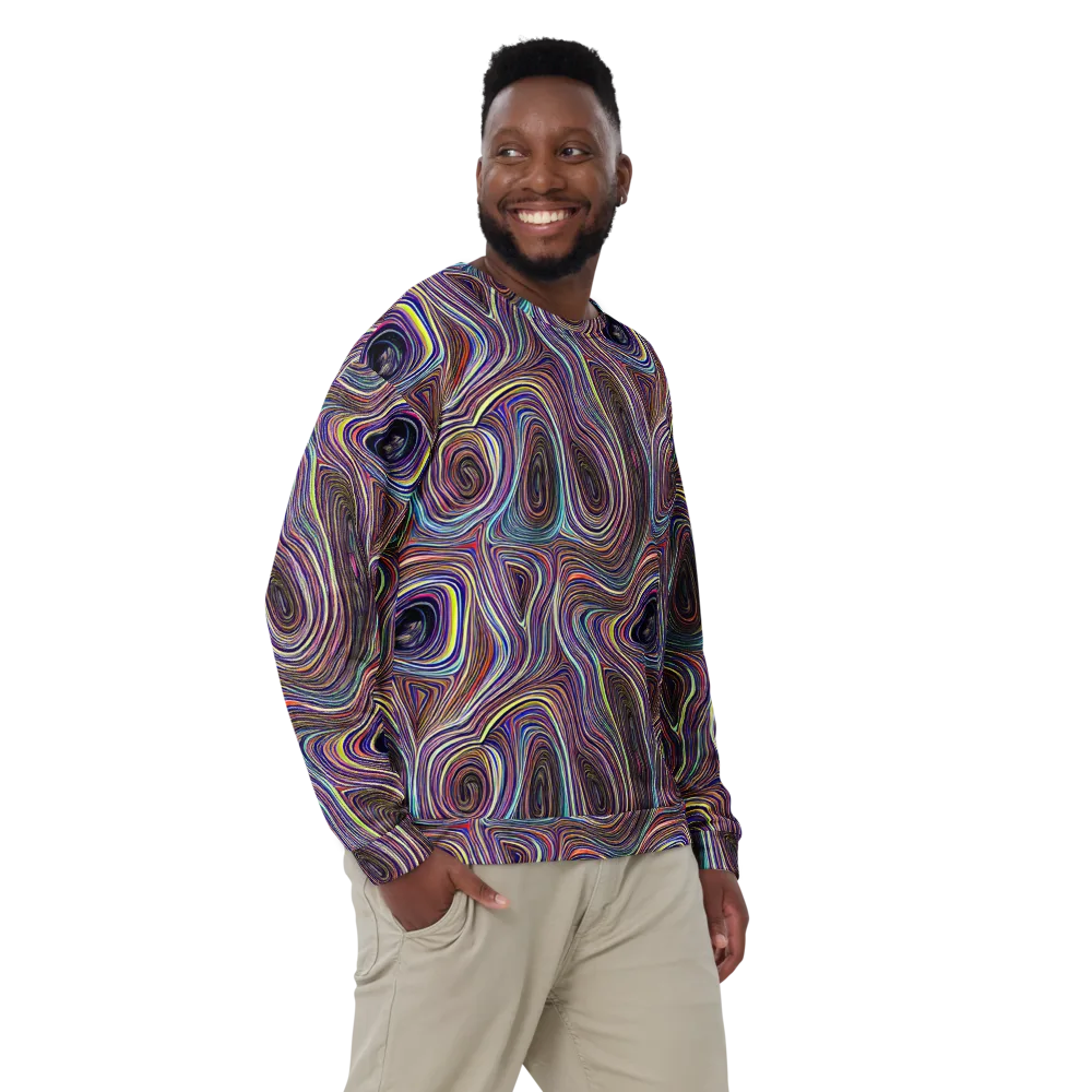 Neon Topography on Sweatshirt — Front