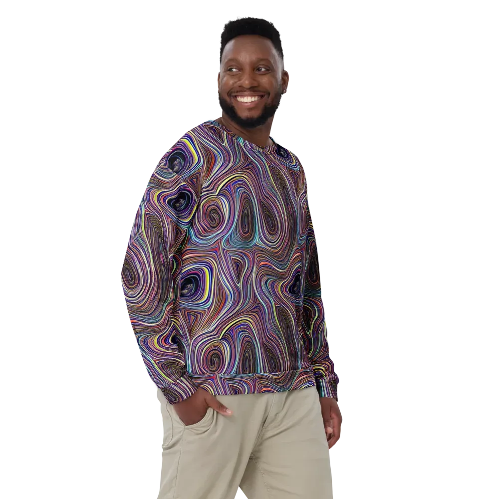Neon Topography on Sweatshirt — Front