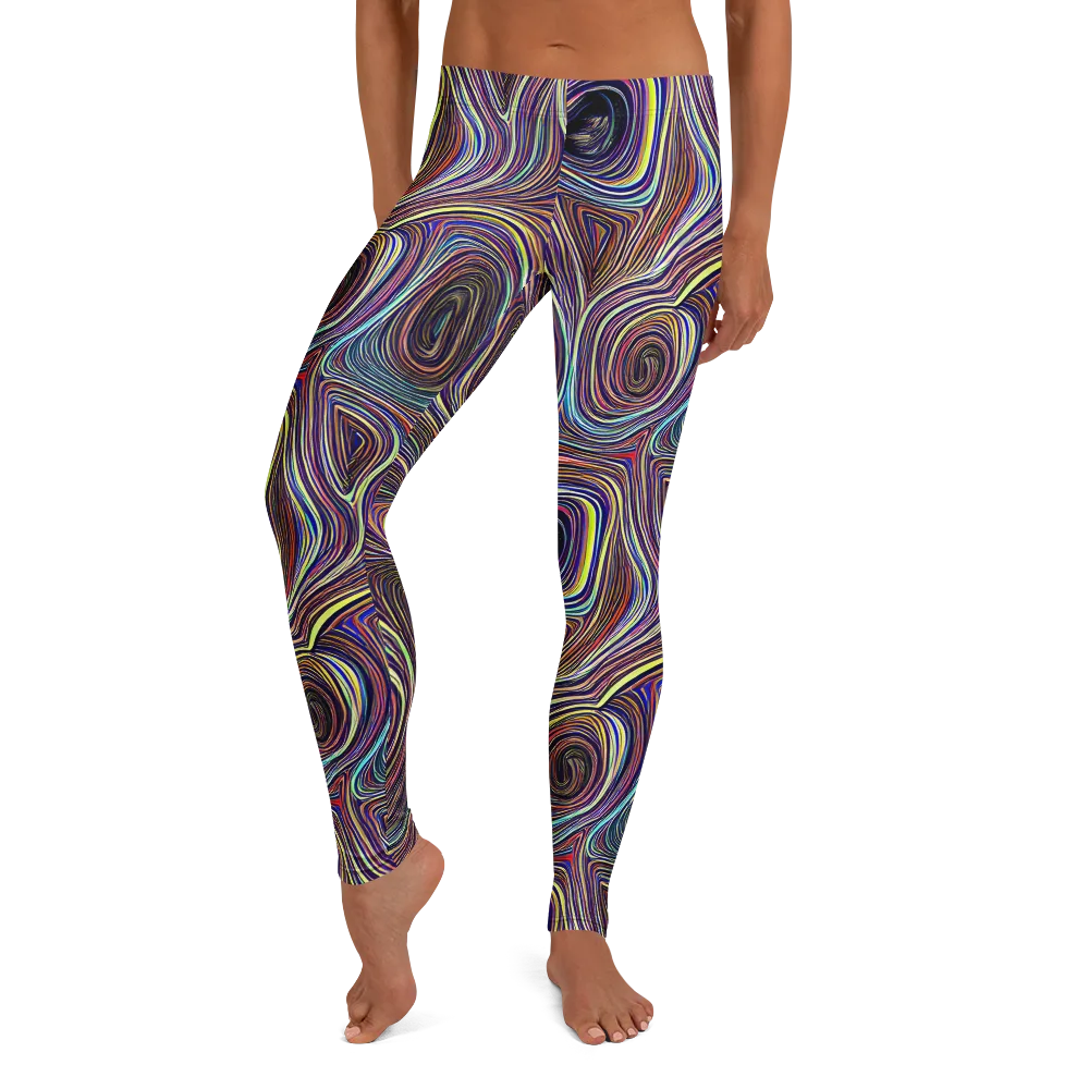 Neon Topography on Leggings — Front