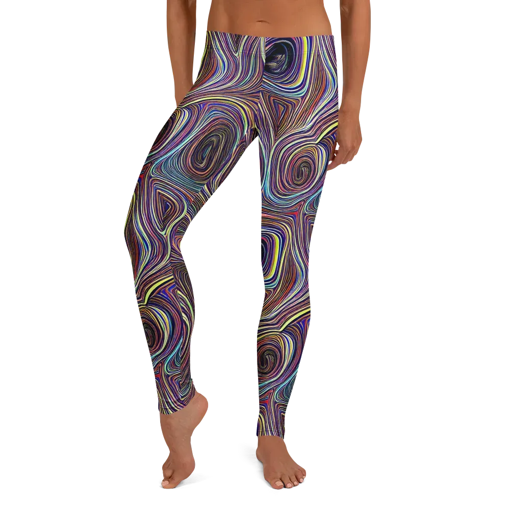Neon Topography on Leggings — Front