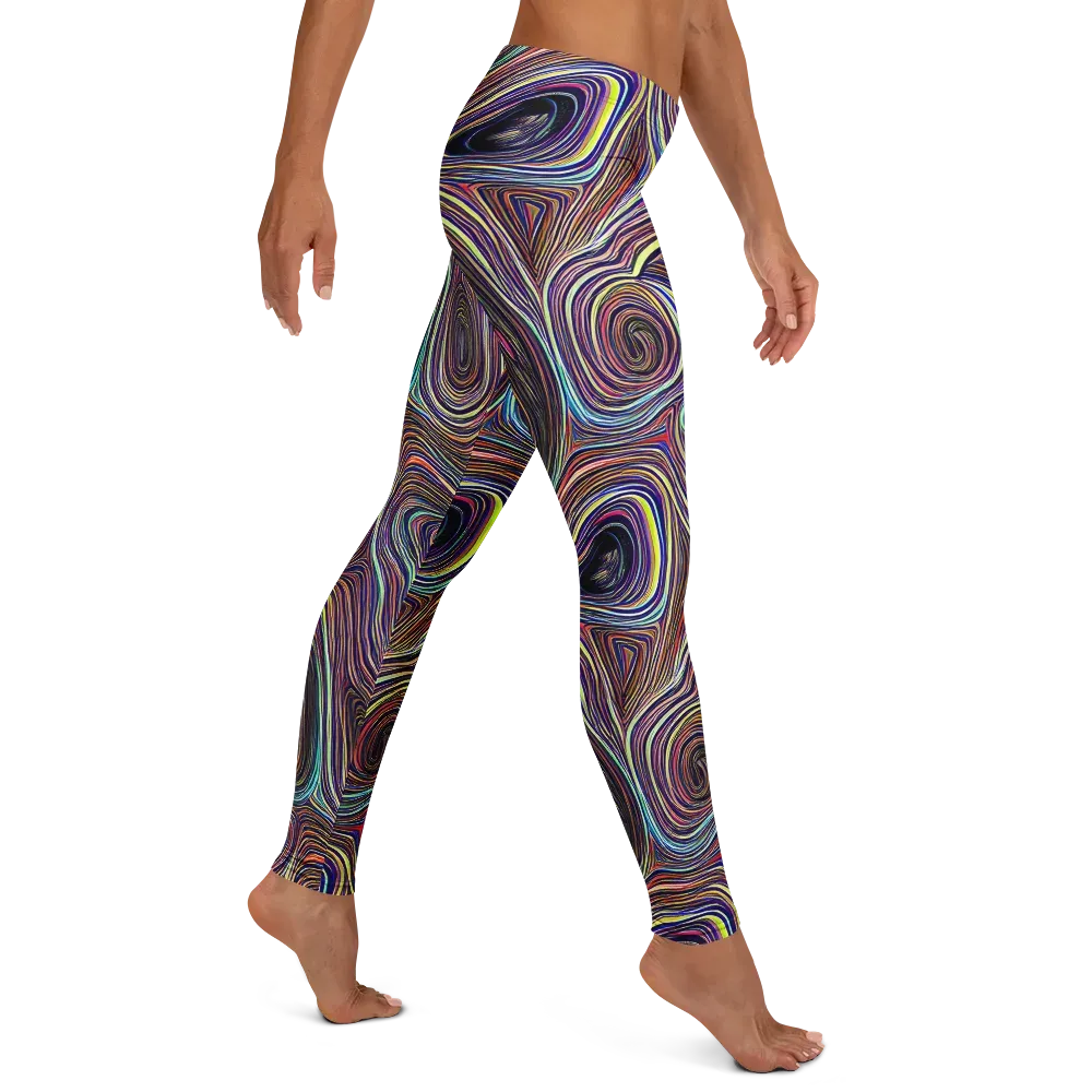 Neon Topography on Leggings — Right