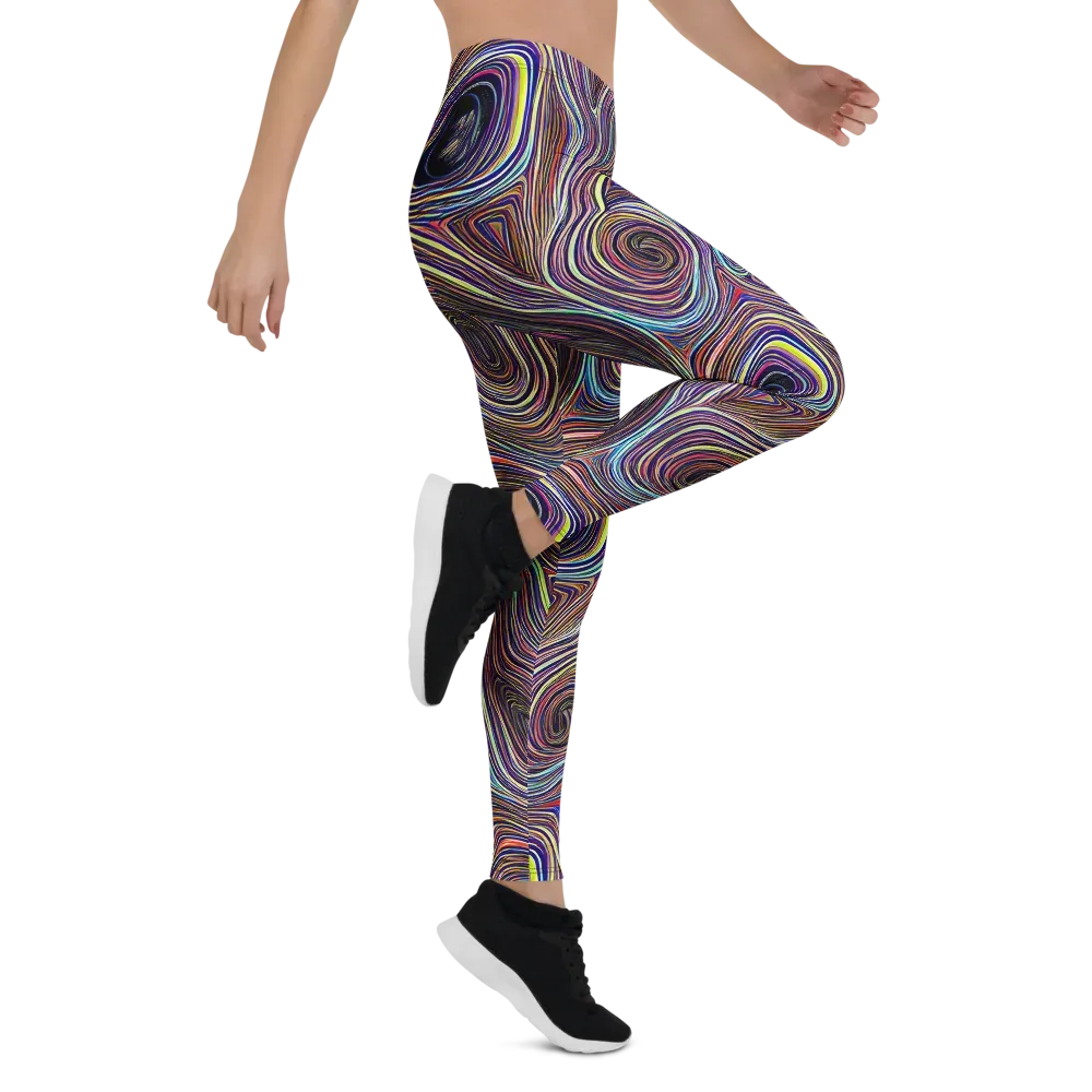 Neon Topography on Leggings — Right