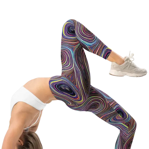 Neon Topography on a Leggings