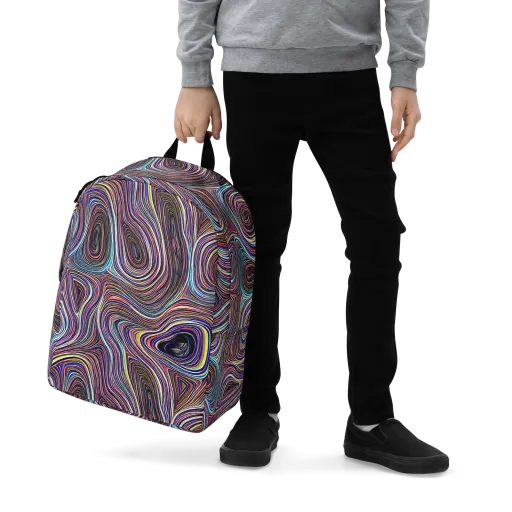 Neon Topography on a Minimalist Backpack