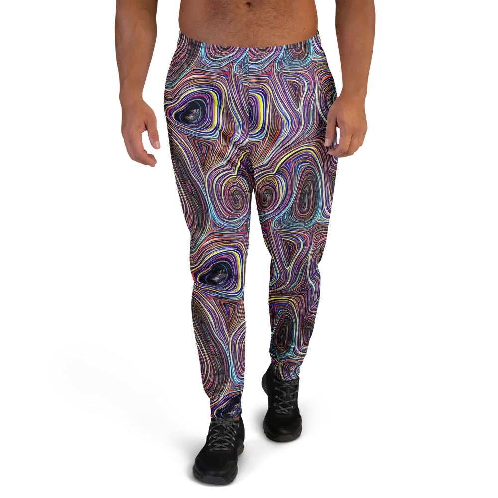 Neon Topography on Men's Joggers — Front