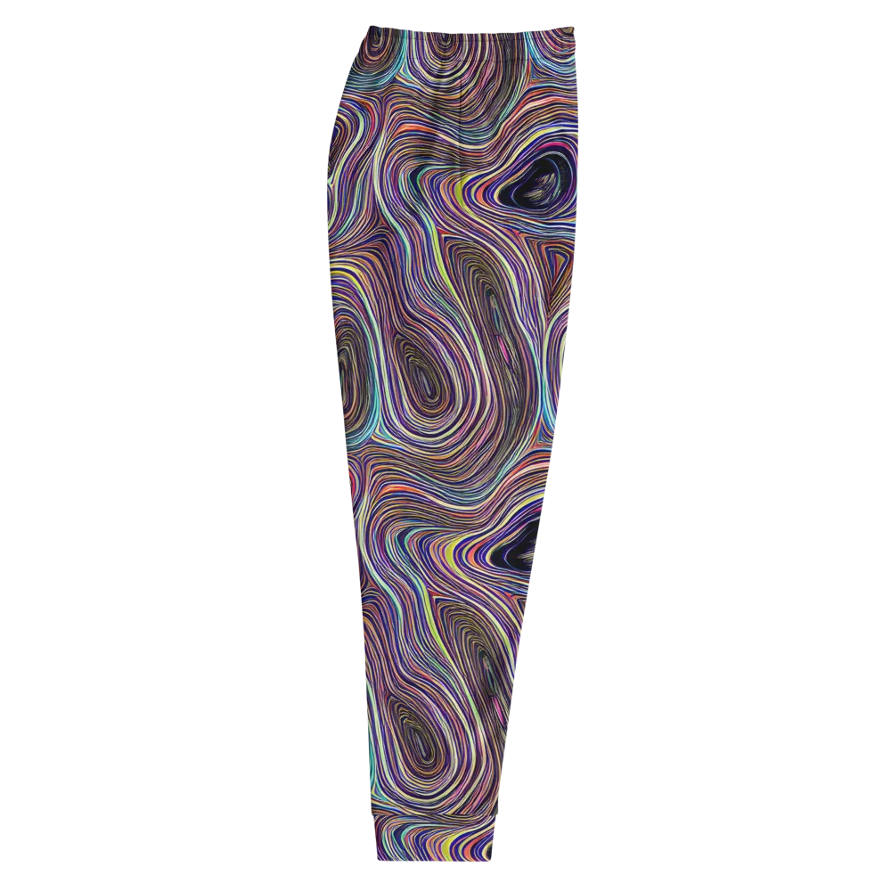 Neon Topography on Men's Joggers — Right