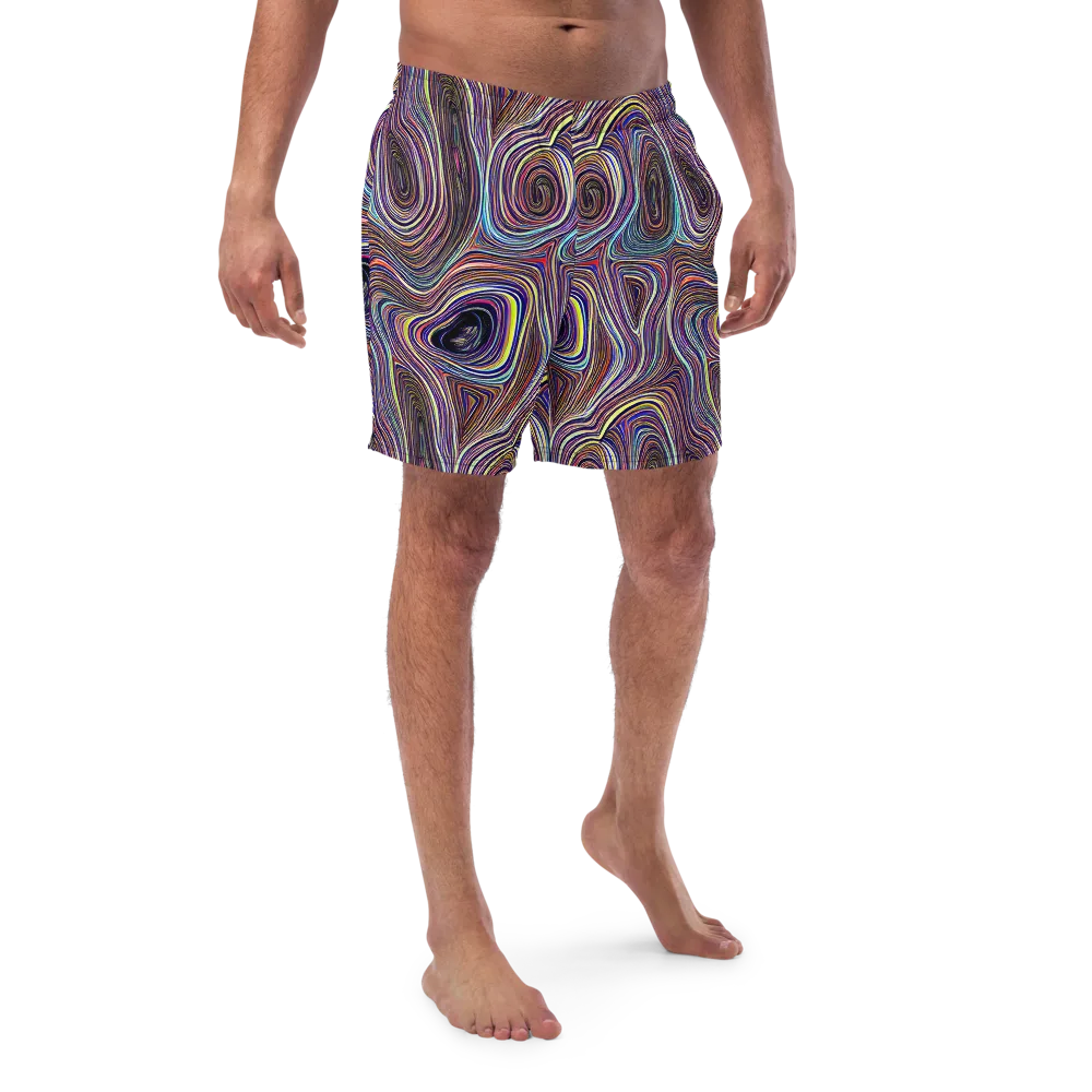 Neon Topography on Swim Trunks — Front