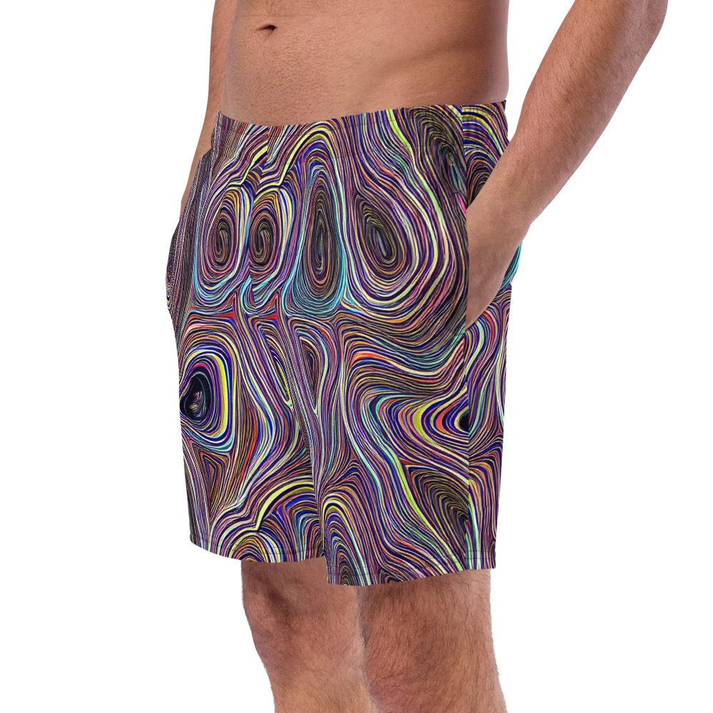 Neon Topography on Swim Trunks — Left Front