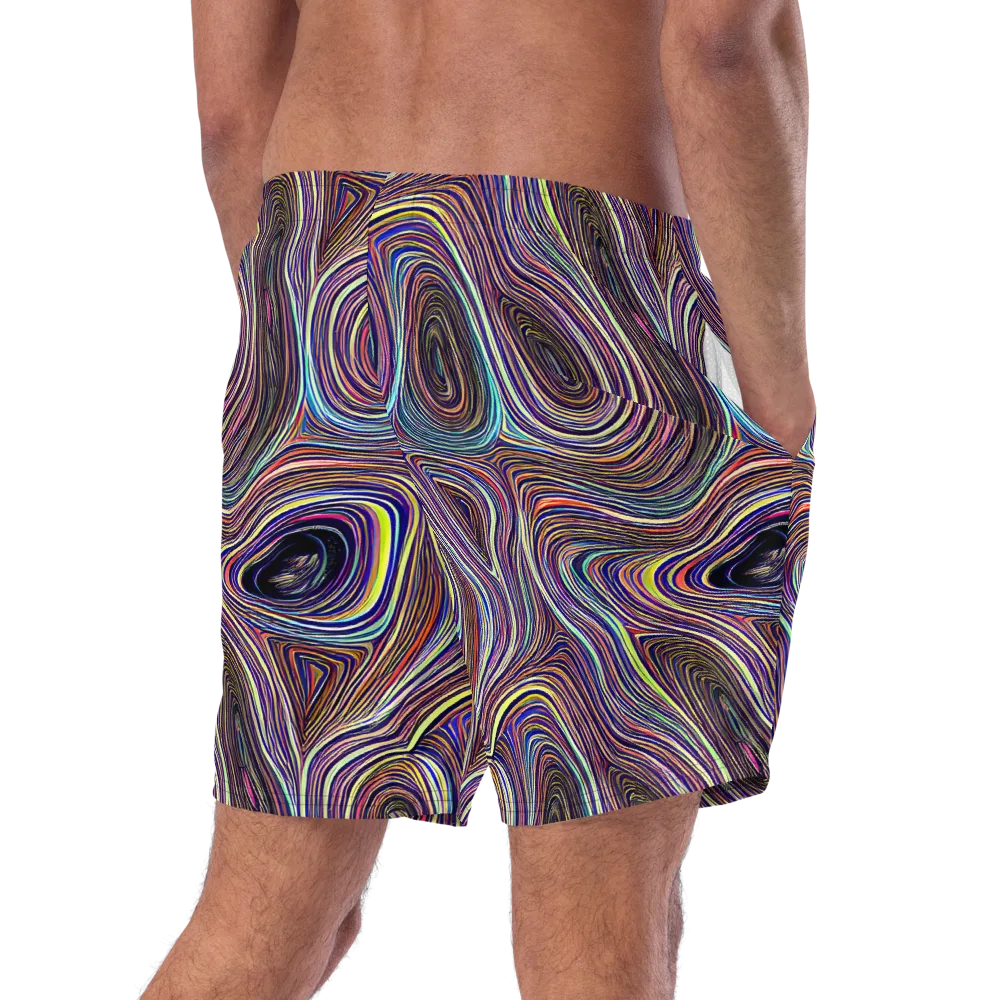 Neon Topography on Swim Trunks — Right Back