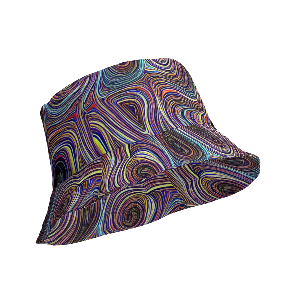 Neon Topography on Reversible Bucket Hat — Product details Outside