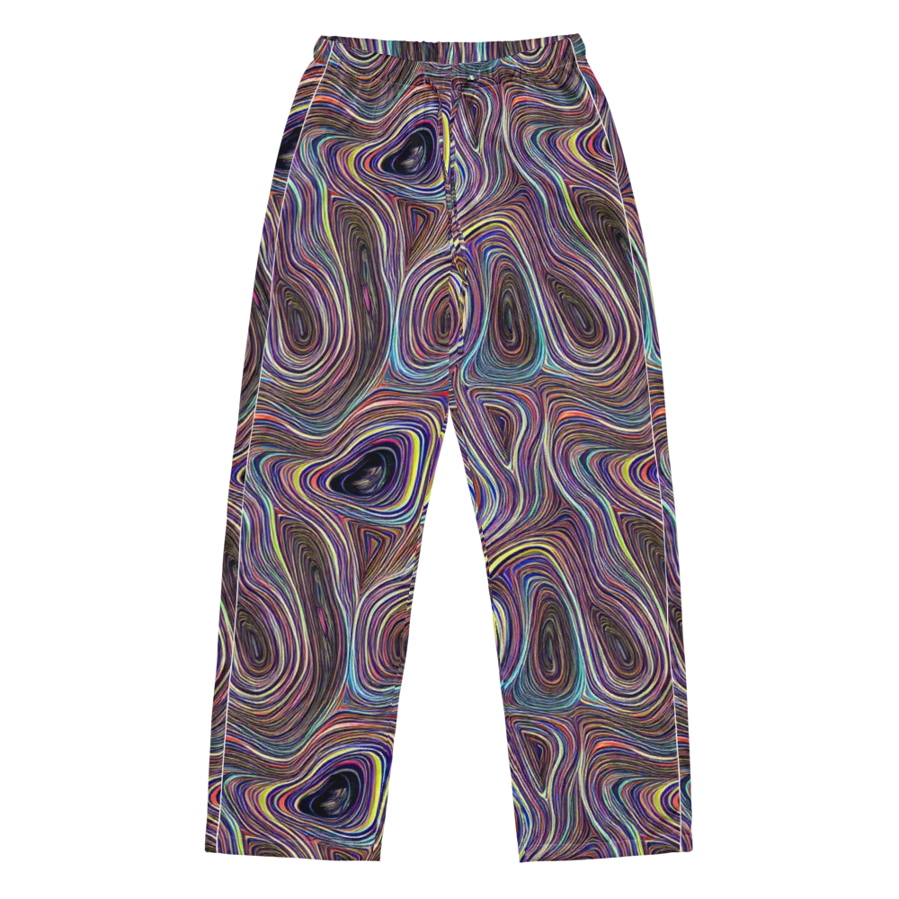 Neon Topography on Women's Pajama Pants — Front