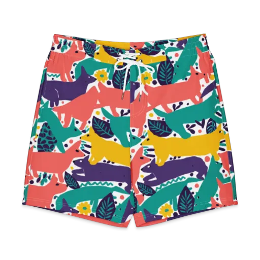 Wildlife Parade on a Men's Board Shorts