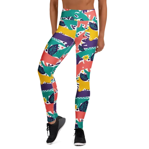 Wildlife Parade on a Yoga Leggings