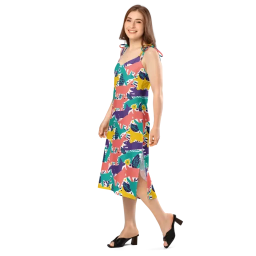 Wildlife Parade on a Slip Dress