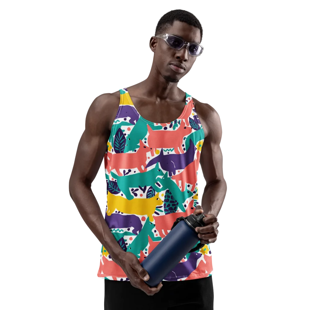 Wildlife Parade on Men's Tank Top — Front