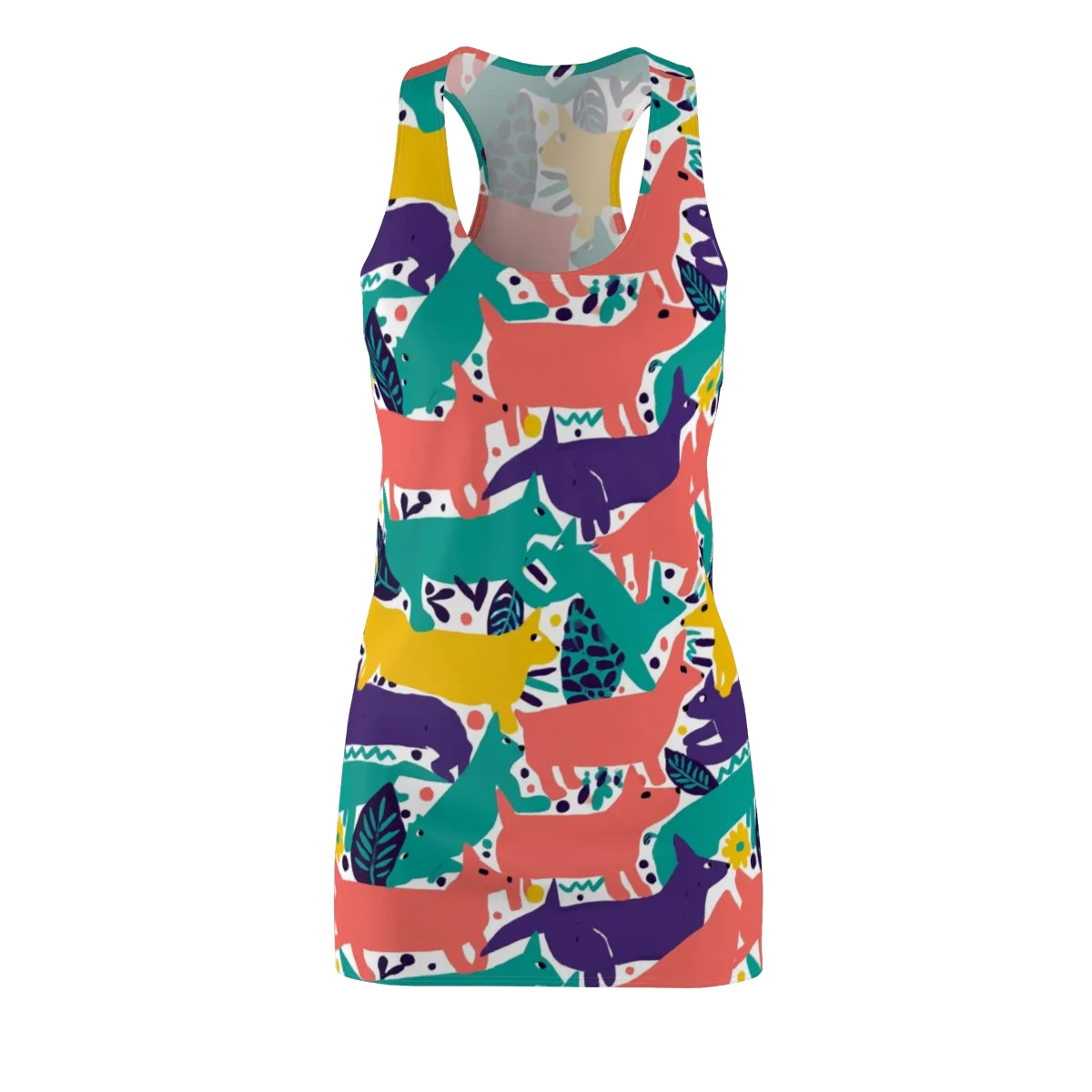 Wildlife Parade on Racerback Dress — Front