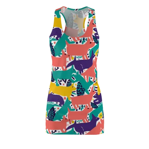 Wildlife Parade on a Racerback Dress
