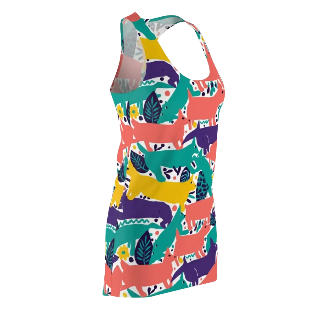 Wildlife Parade on Racerback Dress — Front Side
