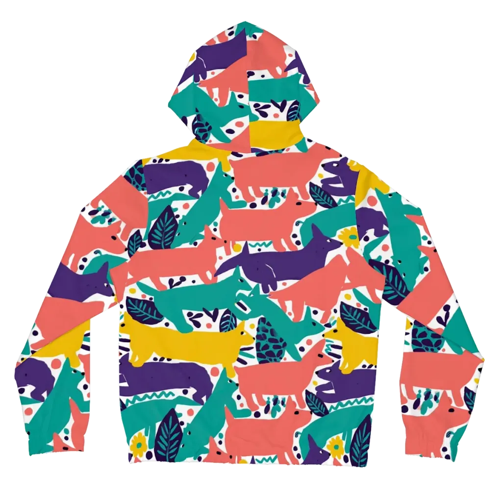 Wildlife Parade on Women's Full-Zip Hoodie — Back