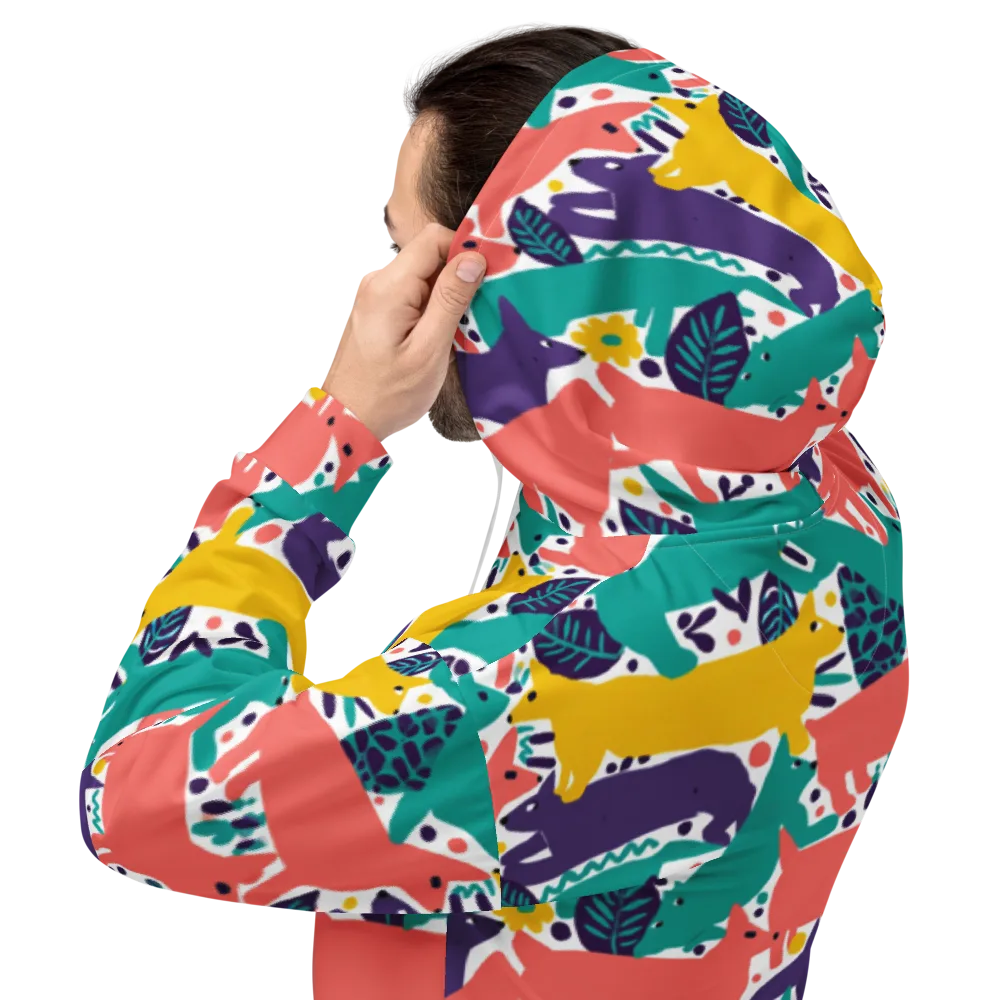Wildlife Parade on Hoodie — Back