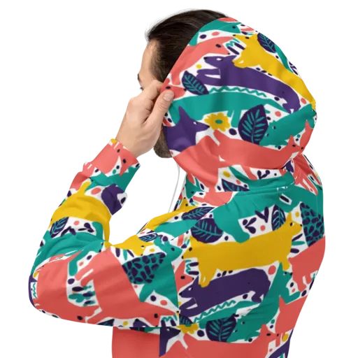 Wildlife Parade on a Hoodie