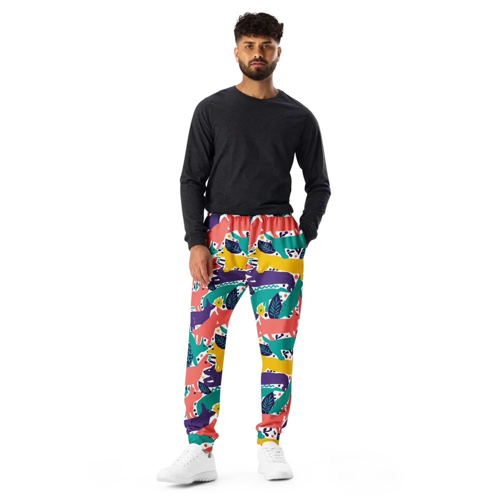 Wildlife Parade on Men's Joggers — Front