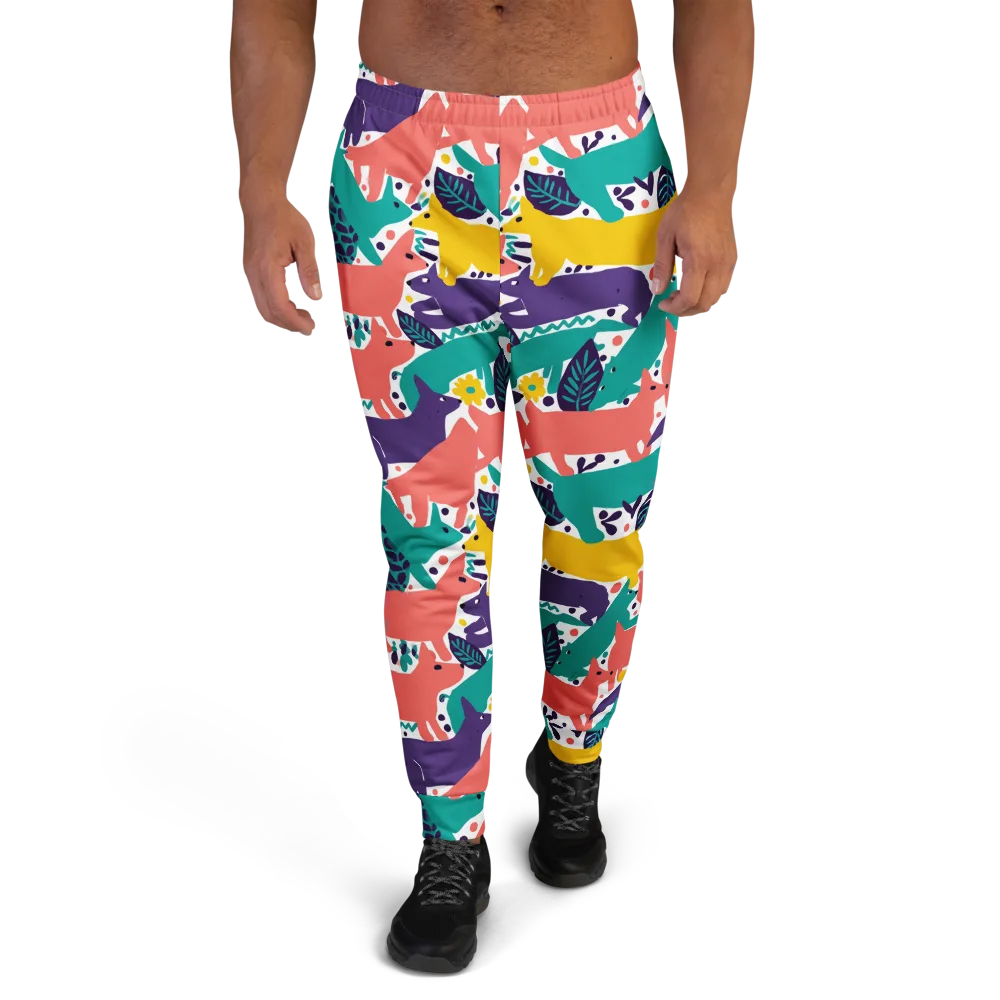 Wildlife Parade on Men's Joggers — Front